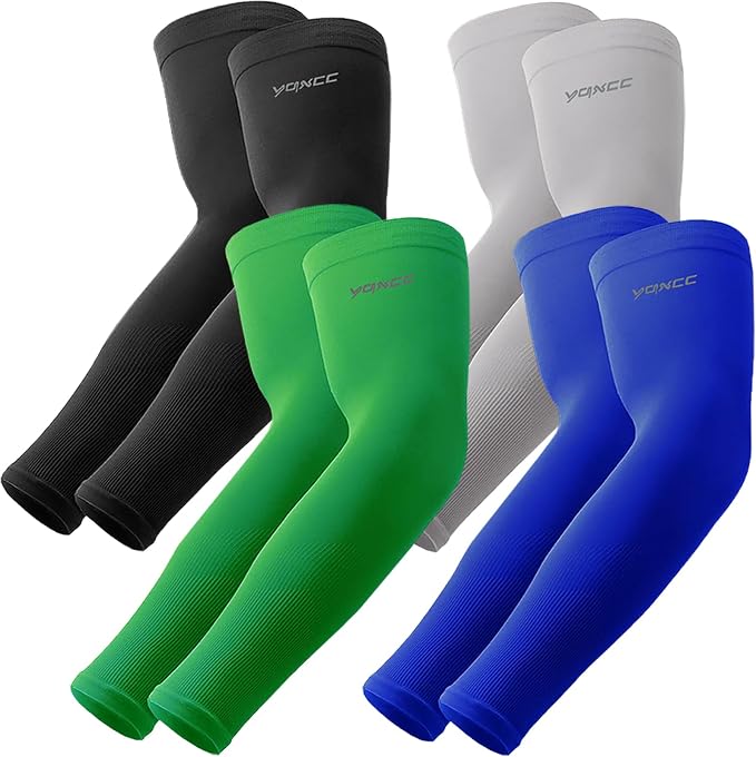 YQXCC Arm Sleeves Cooling UV Sun Protection Sport Compression for Men Women | UPF50, Tattoo Coverage, Lightweight, Breathable, Seamless Cover Arms, Daily Wear, Outdoor Work, Basketball Baseball Golf