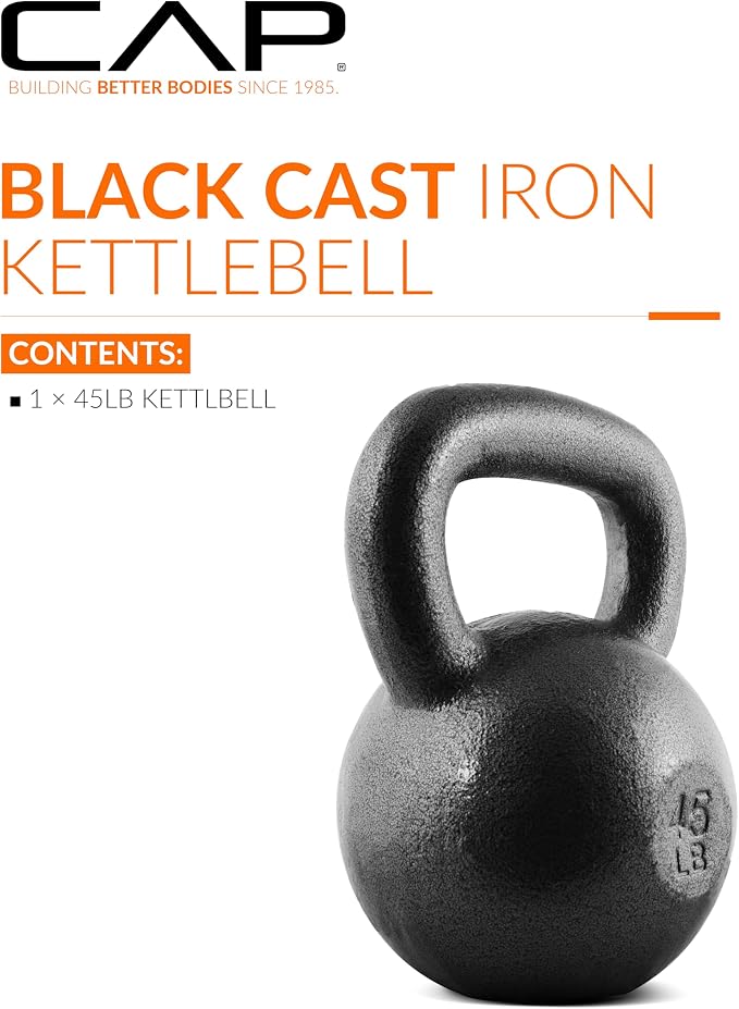 CAP Barbell Cast Iron Kettlebell - Singles and Sets, Multiple Weight Choices