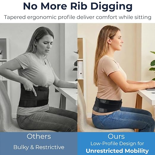 Breathable Back Brace for Lower Back Pain Relief – Lightweight 3D Air-Mesh Lumbar Support Belt with Dual-Adjust Pulley System – Ventilated Low-Profile Design for Sciatica, Herniated Disc, Driving & All-Day Wear