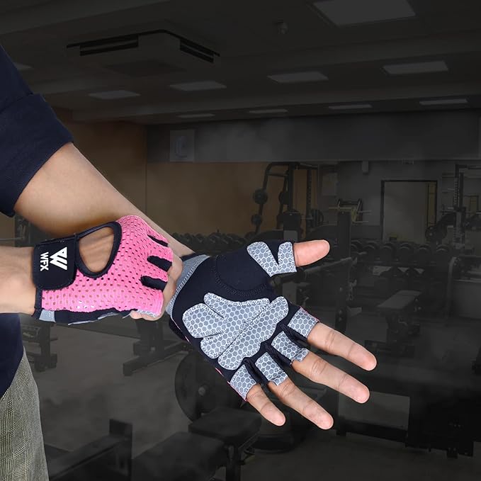 WESTWOOD FOX Weight Lifting Gloves for Men Women Gym Gloves with Wrist Wrap Support for Workout Training Exercise Fitness Hanging, Pull ups for Dumbbell, Cycling