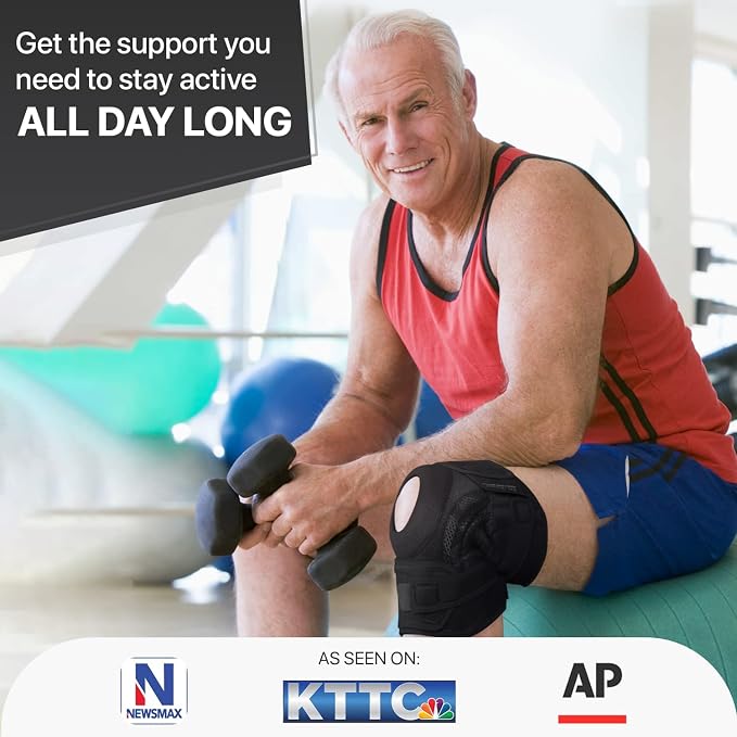 DR. BRACE ELITE Knee Brace with Side Stabilizers & Patella Gel Pads for Maximum Knee Pain Support and fast recovery for men and women-Please Check How To Size Video (Pluto, X-Large)