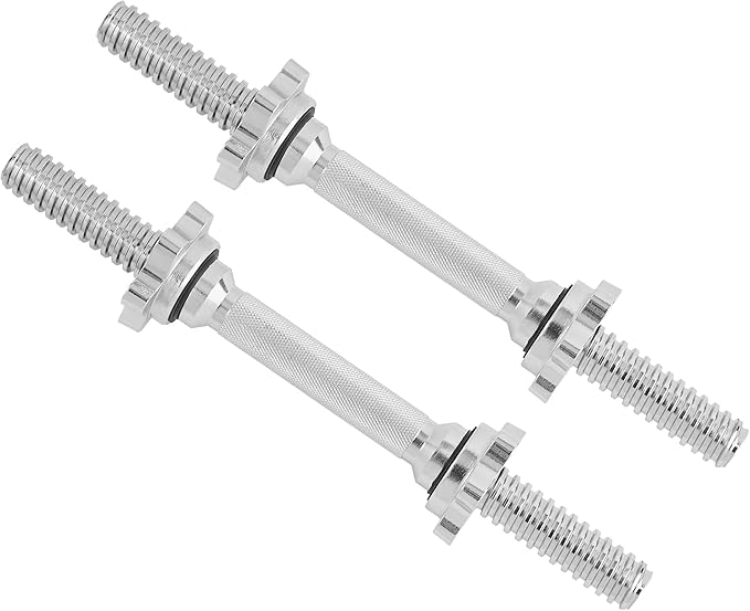 Yes4All Threaded Dumbbell Handles, Adjustable Dumbbell Bar Pair, 14/16/18/24-Inch Sizes, Fits 1" or 1.15" Plates, Non-Slip Grip, Secure Star-Lock Collars