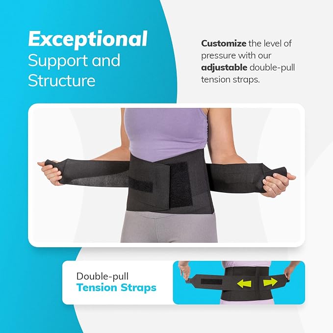 BraceAbility Plus Size Low Back Brace - Compression Lower Back Support Belt for Sciatica, Heavy Lifting at Work, Herniated Disc, Workouts, Sleeping, Lumbar Support, Back Pain in Women and Men (4XL)