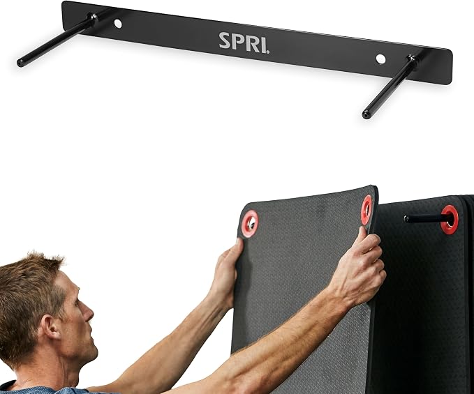 SPRI Hanging Exercise Mats for Gyms, Closed-Cell Foam Yoga & Fitness Mats with Grommets, Thick Workout Mats for Studios & Group Fitness Classes