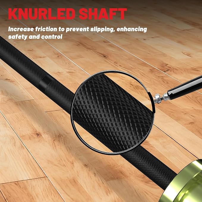 5LB Mini Barbell Bar 4ft Technique Training Barbell For Beginner Women kid | PAPABABE 5LB Mini Barbell Bar 4ft Technique Training Barbell for Beginner Women kid 2-inch Plate Barbell for Home Gym Fitness