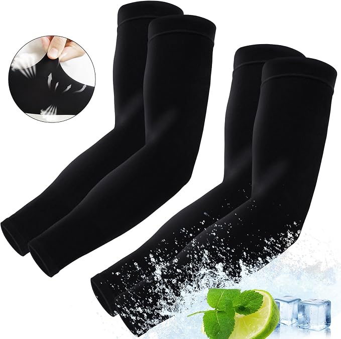 Arm Sleeves for Men Women – Cooling UV Sun Protection UPF 50+ Compression Sports Sleeves for Outdoor, Tattoo Cover Up