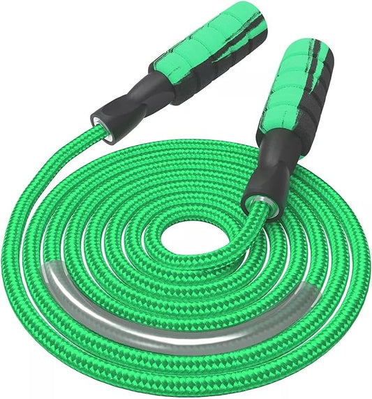 Jump Rope Cotton Adjustable Skipping Weighted jumprope for Women，Adult and Children Athletic Fitness Exercise Jumping Rope (Pink)