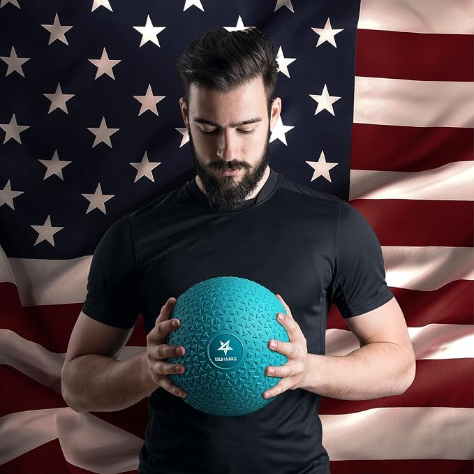 Yes4All Slam Balls, 10-40lb Weighted Ball Weight, Durable PVC Sand Filled Workout Dynamic Slam Ball for Core Strengthen