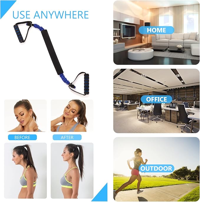 Neck Stretcher Exerciser, Cervical Traction Device for Neck Pain Relief and Cervical Spine Alignment. Portable Neck Traction Exerciser for Home/Office, Neck and Shoulder Relaxer. (20-25 Pounds)