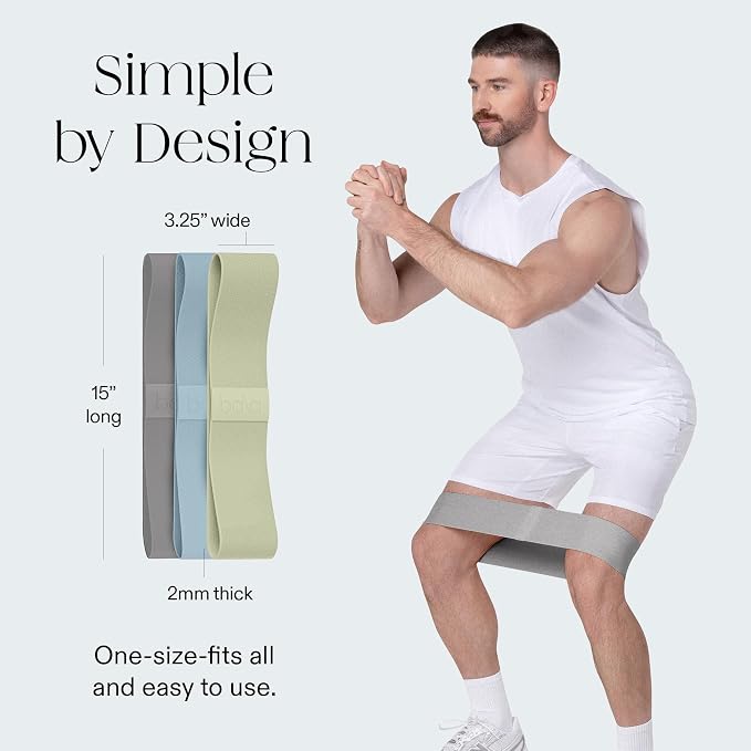 Bala Bands Resistance Bands, Non-Slip Fabric Exercise Bands | Non-Slip Ankle, Legs, Glutes & Booty Bands, Women & Men - Loop Workout Bands for Yoga, Pilates & Strength Training