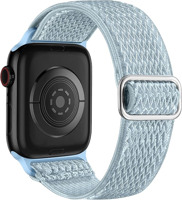Lerobo Stretchy Nylon Solo Loop Band, Compatible with Apple Watch Series 11 10 9 8 7 6 5 4 3 SE3/2/1 Ultra3/2/1, Adjustable Strap for iwatch Band 44mm 45mm 46mm 49mm 42mm 40mm 41mm 38mm for Women Men