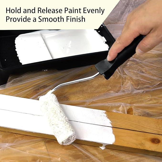 King Origin 10-Pack Paint Roller 4 Inch, 1/2" Nap | Small Paint Roller Covers, Lint Free Paint Roller Refills for Walls, Trim, and Home Painting Projects