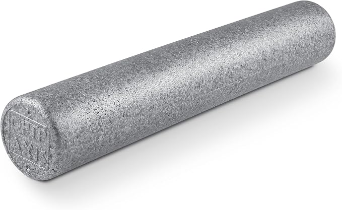 OPTP Silver AXIS Foam Roller - Moderate Density, Eco-Friendly, Durable Foam Roller for Physical Therapy and Exercise, Deep Tissue Muscle Relief, and Workout Recovery (36-Inch Round)