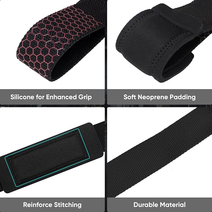 Weight Lifting Straps for Weightlifting, Lifting Wrist Straps Gym, Deadlift Strap, Anti Slip Silicone Weightlifting Strap Men Women Powerlifting, Strength Training