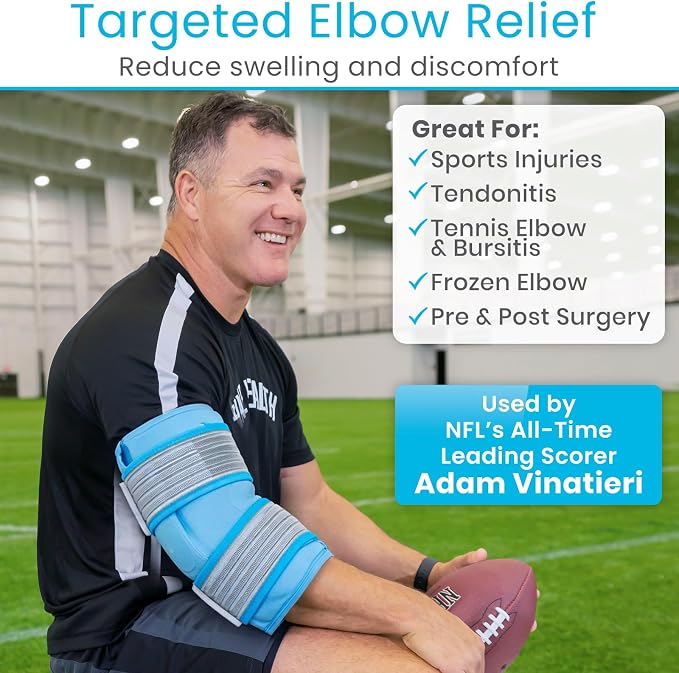 Arctic Flex Elbow Ice Pack Wrap for Tendonitis & Tennis Elbow - Reusable | Hot & Cold Brace Sleeve for Women & Men - Gel Ice Pack for Golfer's Elbow, Bursitis, Swelling & Post-Surgery Recovery