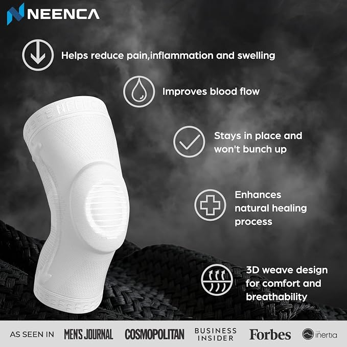 NEENCA Professional Knee Brace, Medical Knee Support for Women & Men Relief | Patented Patella Gel Pad & Side Stabilizers, Compression Sleeve for Knee Pain, Swelling, ACL, PCL, Arthritis, Sports, Workout