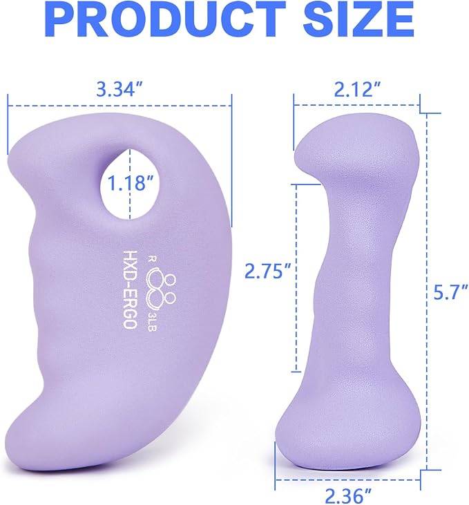 HXD-ERGO Ergonomic Dumbbells Weights Set-Hand Weights for Women at Home, Ear Dumbbells Weights for Pilates, Yoga, Jogging,StrengthTraining