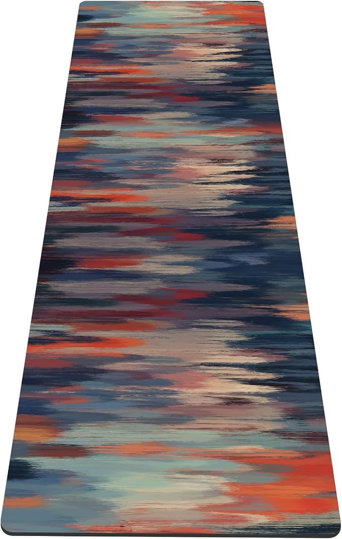 nuveti Yoga Mat Print Extra Thick TPE Non Slip Fitness Exercise Mat with Carrying Bag,72"x24" Extra Thick 6MM Exercise & Workout Mat for Yoga, Pilates Fitness and Floor Exercises