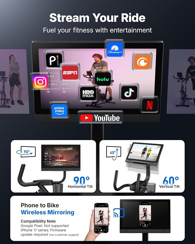MERACH Recumbent Exercise Bikes for Home with Smart Bluetooth Equipment App | LCD, Heart Rate Handle Stationary Bikes for Home, Magnetic Recumbent Exercise Bike for Seniors Gym S08/S23