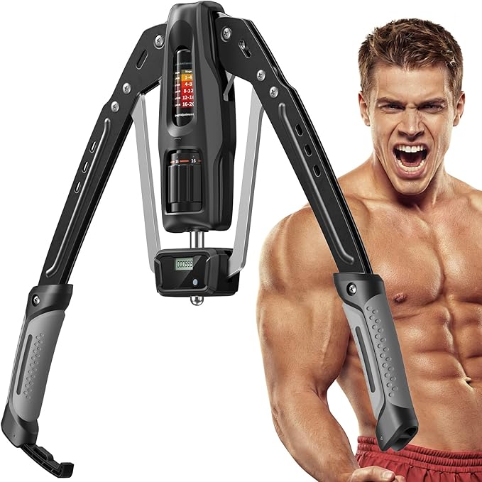 Merach Twister Arm Trainer, 22-440lb Hydraulic Power, Adjustable Home Chest Expander, Shoulder Muscle Training Fitness Equipment, Arm Enhanced Exercise Strengthener