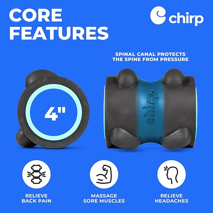 Chirp Wheel XR 4" Neck Wheel for Headache and Tension Relief, Mint | Neck Roller and Head Stretcher, Suboccipital Release Wheel, Tension Headache Massager, 4 Inch