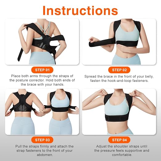 Posture Corrector for Women Back Straightener Hunchback Correction | Invisible, Breathable, Lightweight, Strong Support, Upper Back Brace for Neck, Shoulder, Back Pain Relief (L/XL)