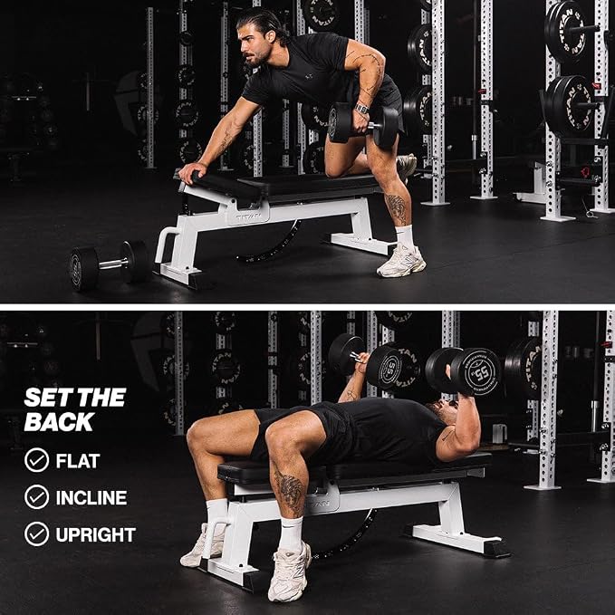 Titan Fitness Performance Series Adjustable Bench, Supports 650 LB Incline, Versatile Utility Bench for Home Gym Weightlifting, Strength Training, Flat, Incline, Upright Positions