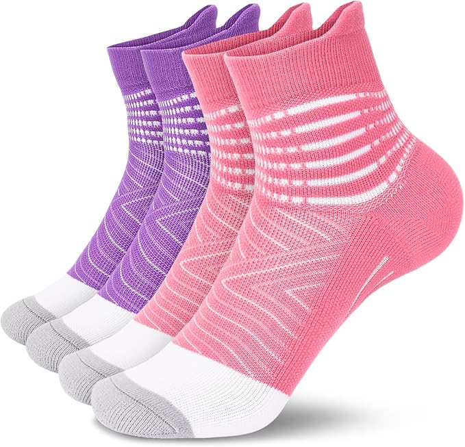 IRAMY Compression Ankle Support Socks Women - Wicking, Cushioned Athletic, Plantar Fasciitis Relief 2/3/6 Pairs