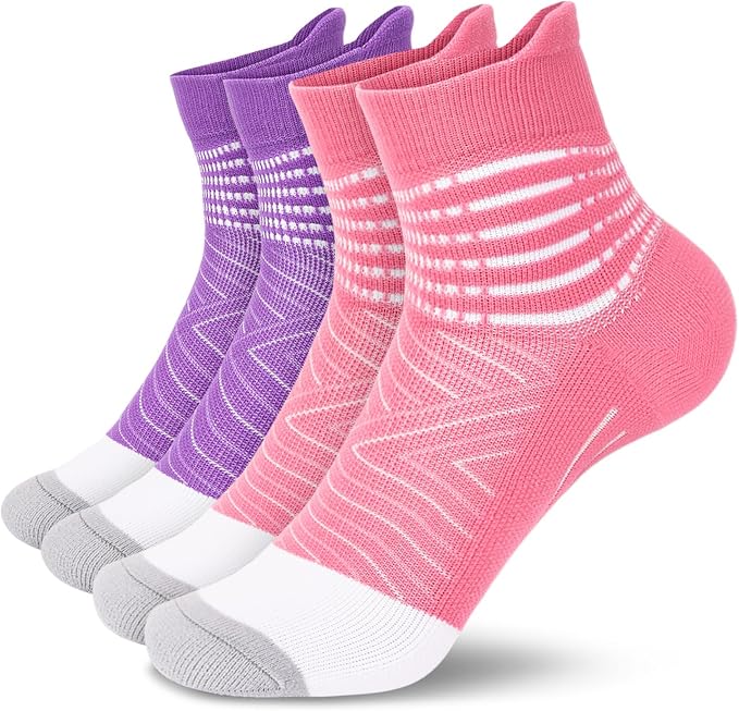 IRAMY Compression Ankle Support Socks Women - Wicking, Cushioned Athletic, Plantar Fasciitis Relief 2/3/6 Pairs