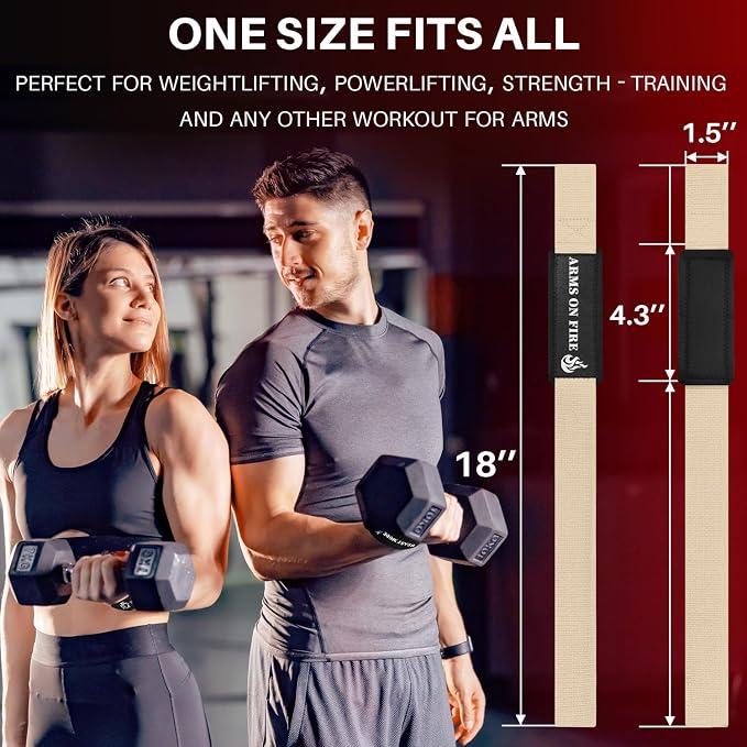 TECEUM Neoprene Padded Cotton Lifting Straps for Weightlifting, 1 Pair