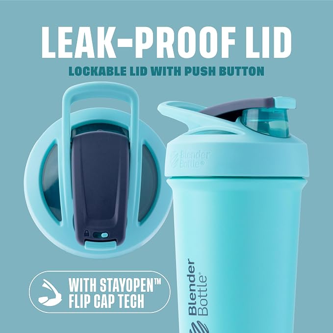 BlenderBottle Strada Sleek - Stainless Steel - 25-oz. - Seafoam