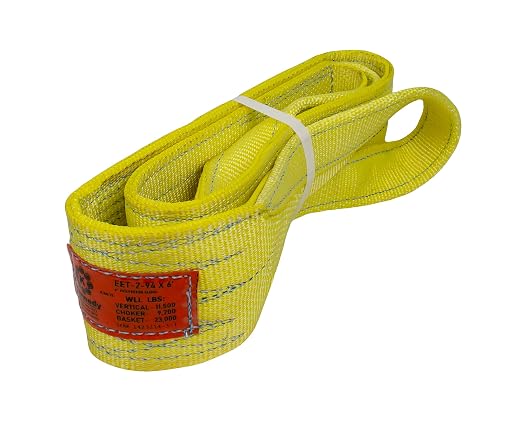 Kennedy Wire Rope & Sling Co. 4" x 6' 2-Ply Twist Eye Polyester Lifting Sling (Various Sizes in Listing) Made in The USA