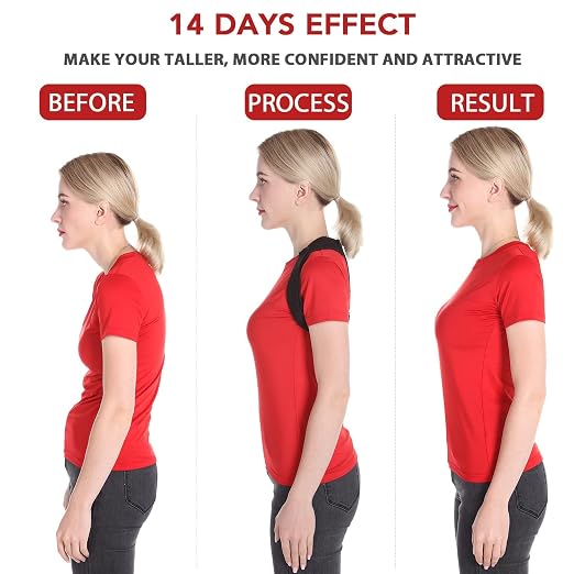 Schiara Posture Corrector for Men and Women, Comfortable Upper and Back Brace, Adjustable Back Support for Back, Shoulder and Neck