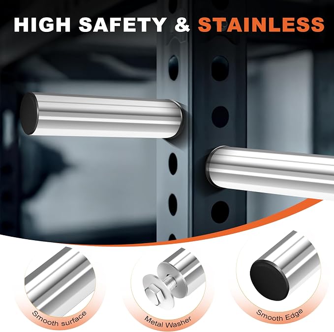EVERYMATE Weight Plate Holder Power Rack Attachment 2 Inch Olympic Plate Storage Power Squat Rack Holder Weight Plates for 2x2 3x3 2x3 Power Cage Accessories Weight Plate Rack