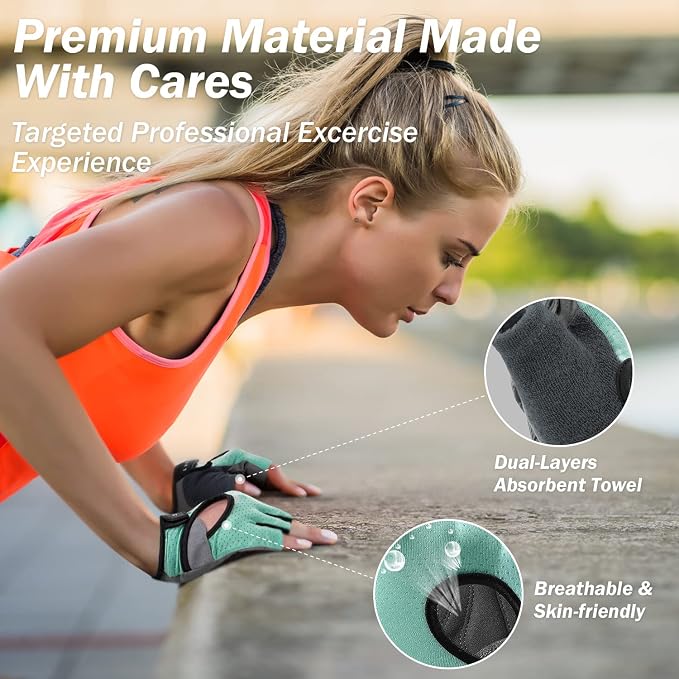 LIFECT Freedom Workout Gloves, Knuckle Weight Lifting Shorty Fingerless Gloves with Curved Open Back, for Powerlifting, Gym, Women and Men