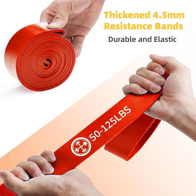 Exercise Bands，Set of 6 Resistance Bands for Working Out,Pull Up Bands Set,at Home Workout Equipment,Instruction Guide and Carry Bag Included