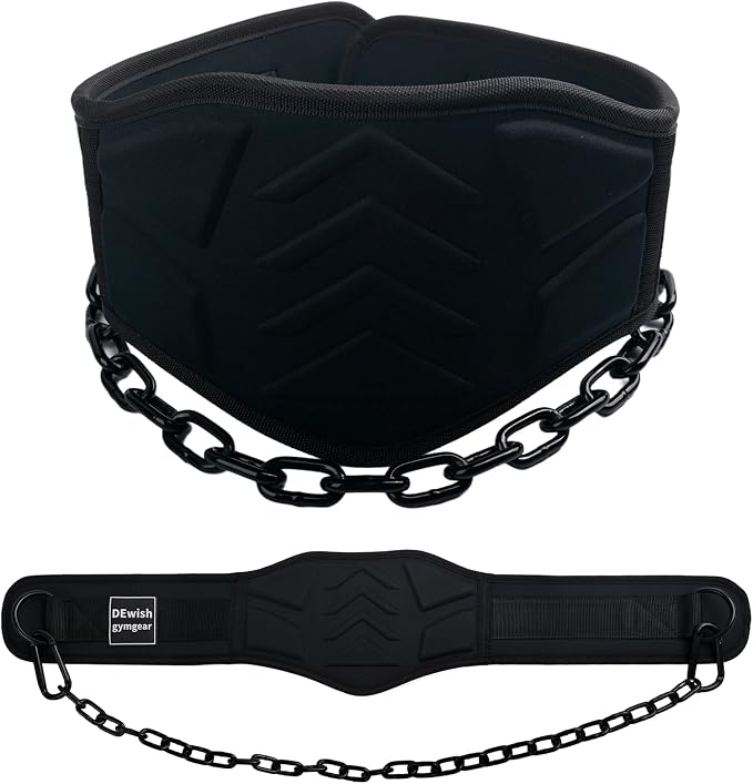 12 mm Thick Heavy Duty Dip Belt with 36 IN Steel Chain, 35" Weighted Pull Up Belt for Added Weight Training, Chin Ups, Pull Ups, Tricep Dips And More