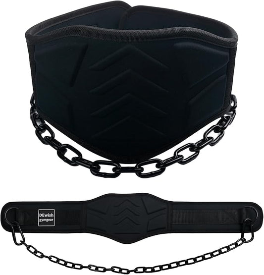12 mm Thick Heavy Duty Dip Belt with 36 IN Steel Chain, 35" Weighted Pull Up Belt for Added Weight Training, Chin Ups, Pull Ups, Tricep Dips And More