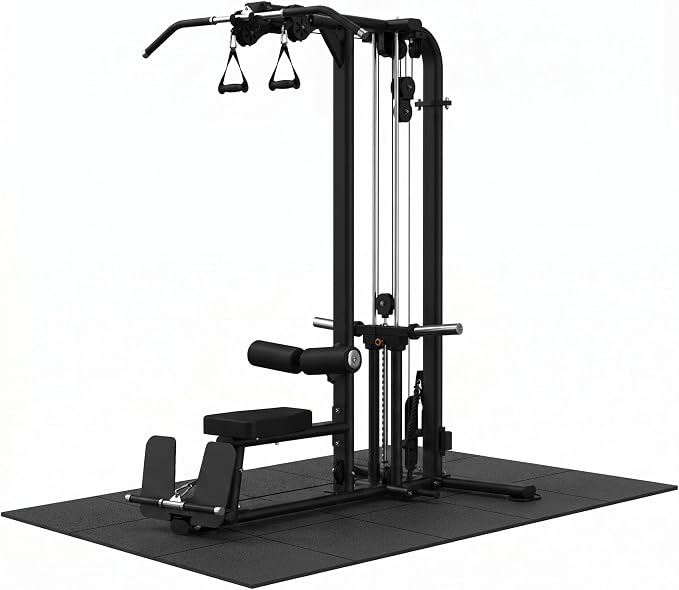 THAILE Gym Equipment Mat, 79" x 39"x 0.14" Exercise Equipment Mat | Heavy-duty floor protector for treadmills, ellipticals, bikes and weight equipment; reduces vibration, noise and floor damage