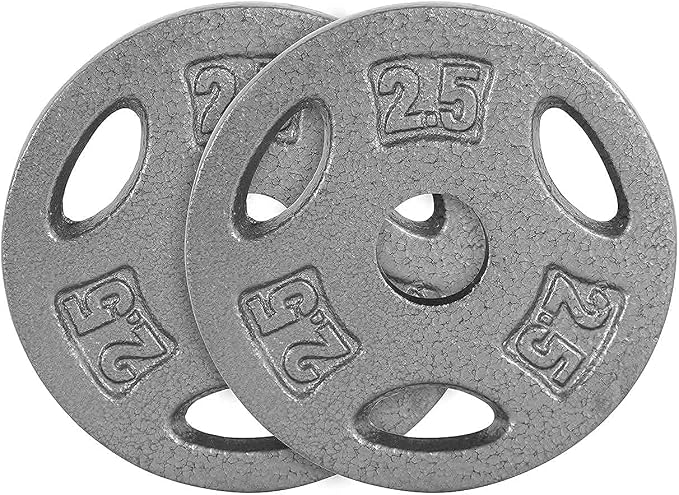 WF Athletic Supply Cast Iron 1-Inch Standard Grip Plate for Strength Training, Muscle Toning, Weight Loss & Crossfit - Multiple Choices Available