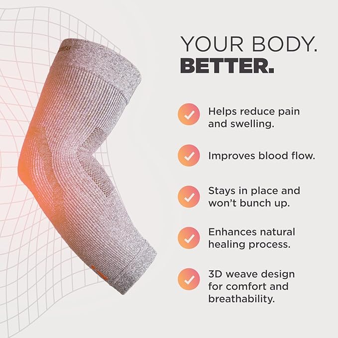 Incrediwear Elbow Sleeve – Infrared Elbow Brace for Joint Pain Relief | Elbow Sleeves for Women and Men, Elbow Support Sleeve for Tennis Elbow, Golfer's Elbow, Tendonitis, Bursitis, and Recovery
