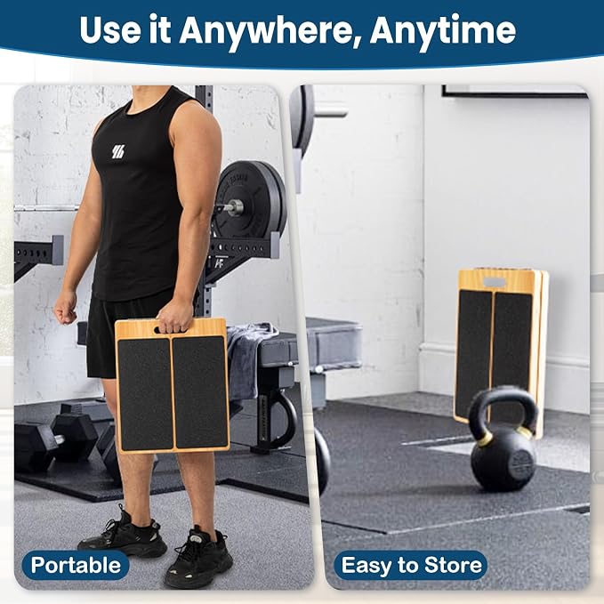 StrongTek Wooden Slant Board, 13-Inch Wide, 5 Adjustable Angles 15°-35° | Non-Slip Surface and Base, Beginner-Friendly Stretching, Squats, Physical Therapy and Rehab, Built-In Carry Handle