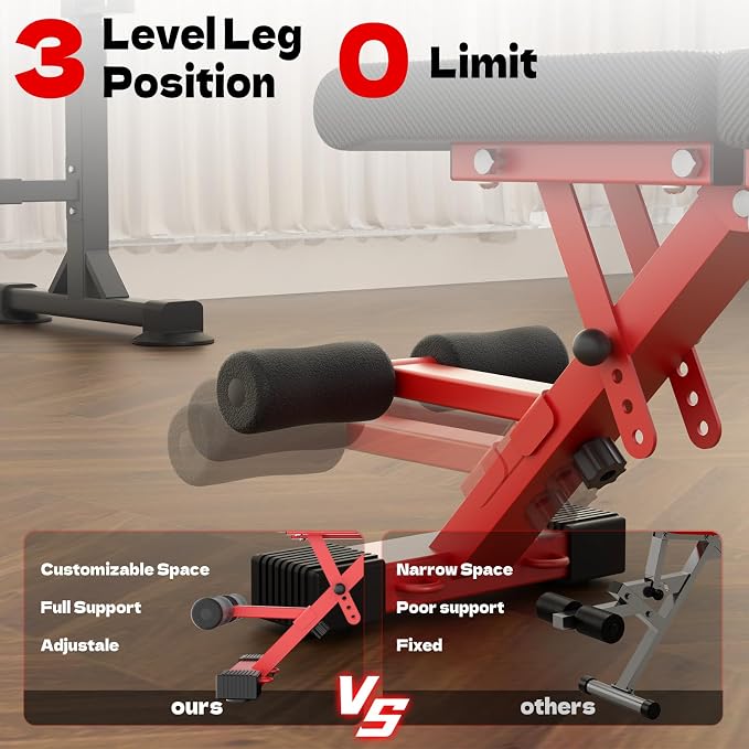 FitinOne Adjustable Weight Bench, 800LBS Foldable Workout Bench for Home Gym, Incline Decline Flat Bench Press with Quick Folding & Fast Adjustment