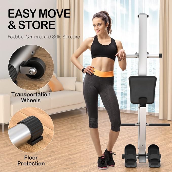 Rowing Machine, LUBBYGIM Magnetic Rower Machine, Foldable, LCD Display