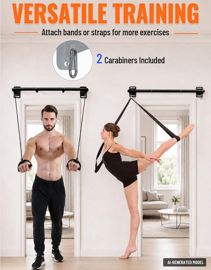 Fitarc Joist Mount Pull Up Bar, Wall Mount Pull Up Bar for Doorway | Home Gym Workout Equipment, Heavy Duty Steel Construction