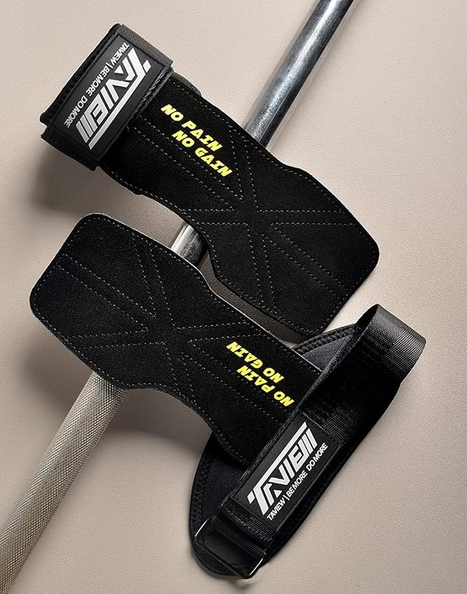 TAVIEW Wrist Straps for Weightlifting for Maximum Grip Support - Lifting Deadlift Strap & Weight Lifting Grips Gloves for Working Out Pull Up Deadlifting & Shrugs