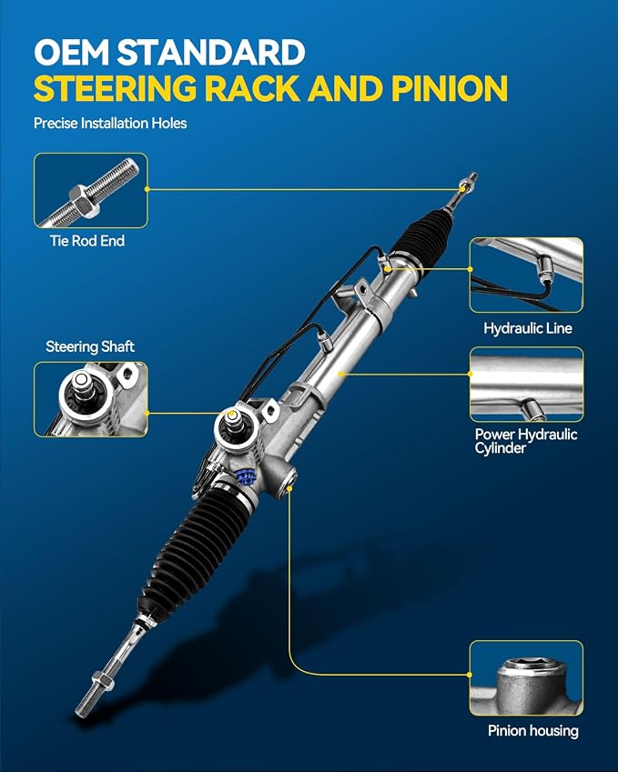 PHILTOP Power Steering Rack & Pinion Assembly for 328i, 325i, 318i, M3, 328is, 325is, 318is, 323i, Z3, 323is, 318ti, Hydraulic Power Steering, OEM Replacement 26-1822