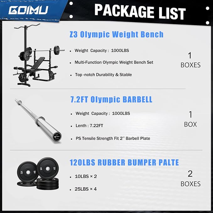 Z3 900LBS Olympic Weight Bench Set with Leg Extension, 9 in 1 Workout Press with Preacher Curl Pad and LAT Pulldown, Strength Training Bench for Home Gym