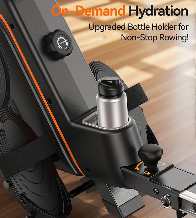 YOSUDA Rowing Machine for Home, Magnetic Rower Machine for Beginners to Athletes, Use with Resistance Adjustment Function, Bluetooth, App Supported, LCD Monitor, and Comfortable Seat Cushion
