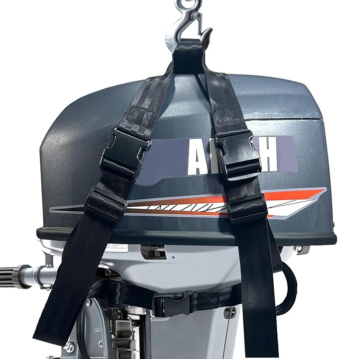 Outboard Motor Hoist Harness, for 40 HP to 60 HP Outboard Engine | Heavy-Duty Lift Straps, Universal Outboard Motor Tote Suitable for Most Outboard Engine Models
